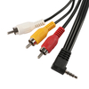 AV Audio Cable 1m 1.5m Set-top Box 3.5mm One-to-three Video Lotus Cable 3.5 To 3RCAAV Cable Connection