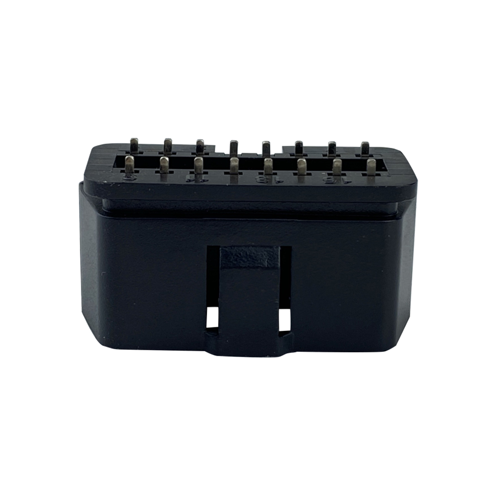Automobile detector obdii2 black welding plate male and female seat 16pin core for male and female wiring 16 hole plug