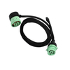 Green 9-pin J 1939 male to -pin J 1939 female can bus cable