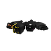 Urea pump connector 4P male plastic shell (1-1418390-1) black (transparent silicone ring + yellow buckle)