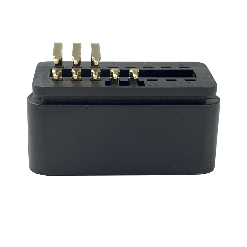J1962obd2 male 16 pin plug obdiipa66 solid solder plate smooth surface OBD connector