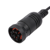 16Pin Female To J1939 9P Male Sae J1939 9 Pin To Flat OBD Cable For Transport Equipment Dy Telematics, Fleet Management Or Tr