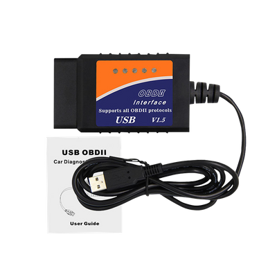Wholesale V1.5 obd to usb car diagnostic Interface ELM327 Code Scanner Supports All OBDII Protocols
