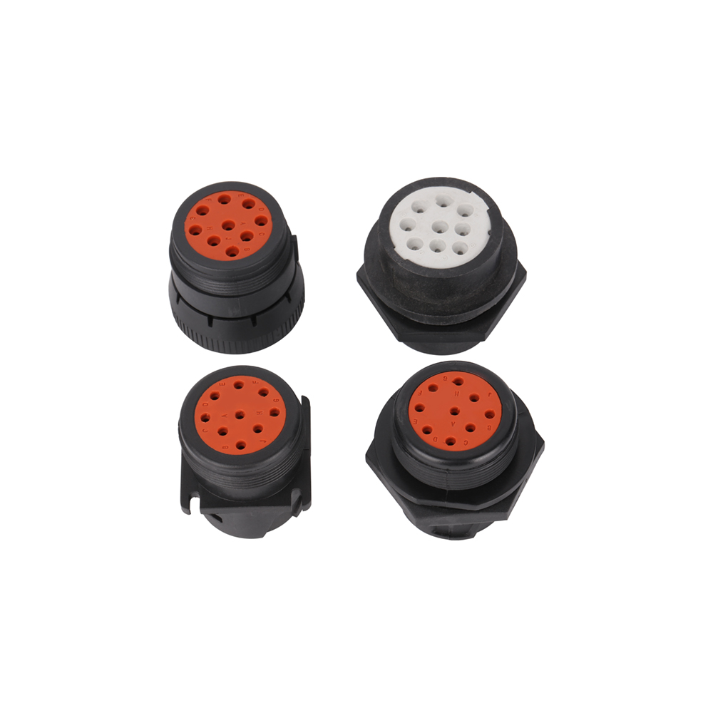 J1939 9Pin Type1 Female Black With Screw Thread Connector J1939 Head Type1 9 Pin Deutsch Connector For Manufacture 9-Pin J1939 c