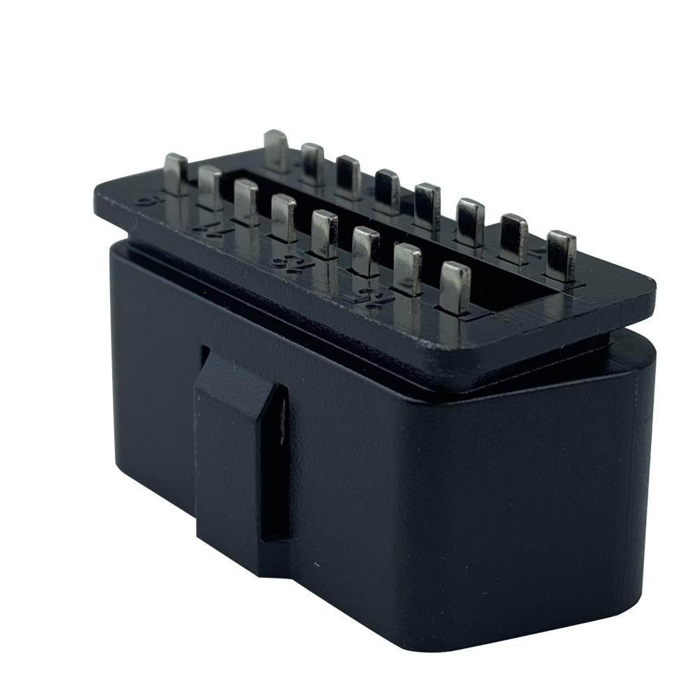 Source manufacturer j1962 OBD2 16 pin male gold plated adapter connector OBD plug can be customized