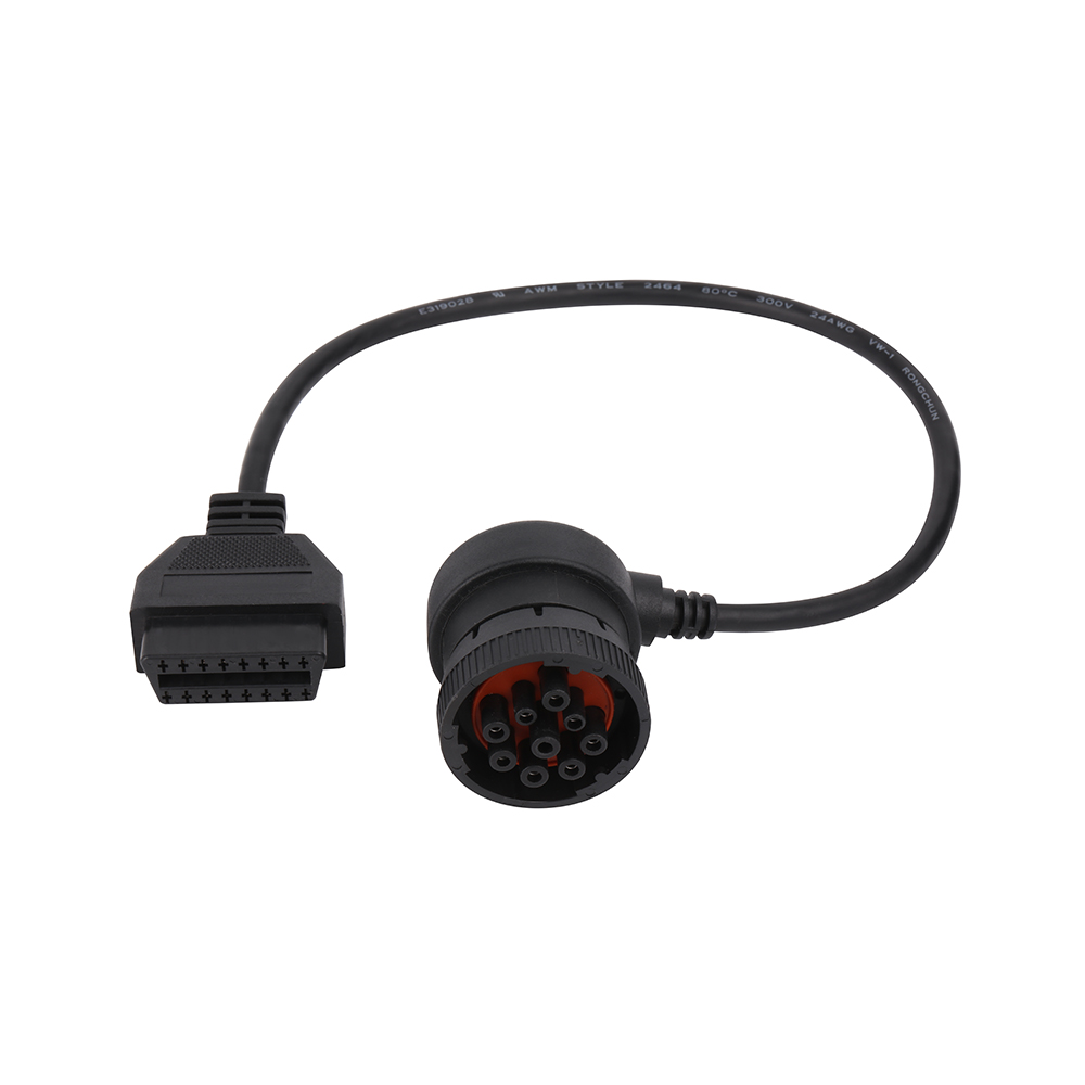 16Pin Female To J1939 9P Male OBD OBD2 J1939 Bus GPS Cable For Transport Equipment Dy Telematics, Fleet Management Or Truck
