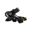Urea pump connector 4P male plastic shell (1-1418390-1) black (transparent silicone ring + yellow buckle)