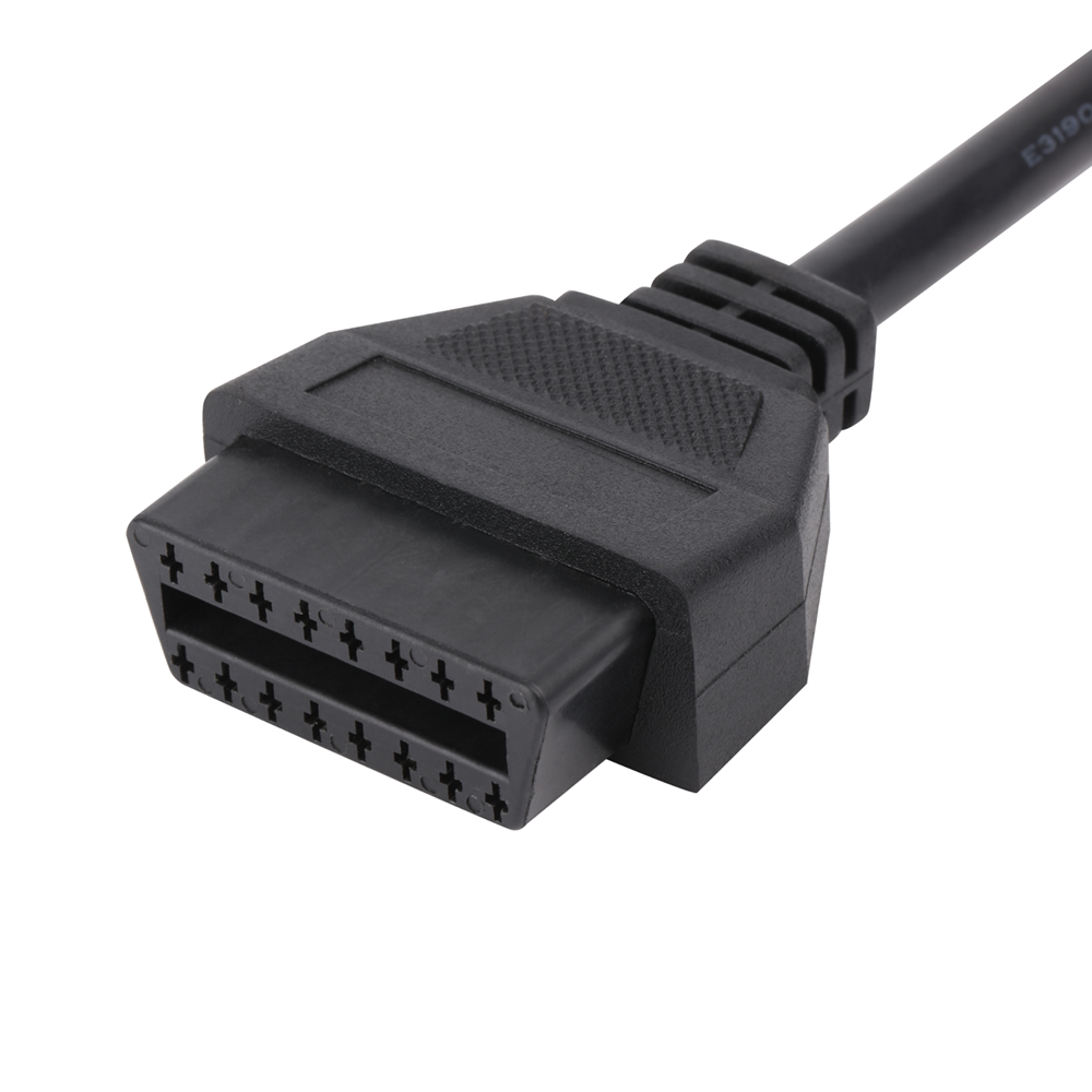 16Pin Female To Car 2Pin*2 Test OBD2 J1962 Cable For Automobile Maintenance Diagnosis