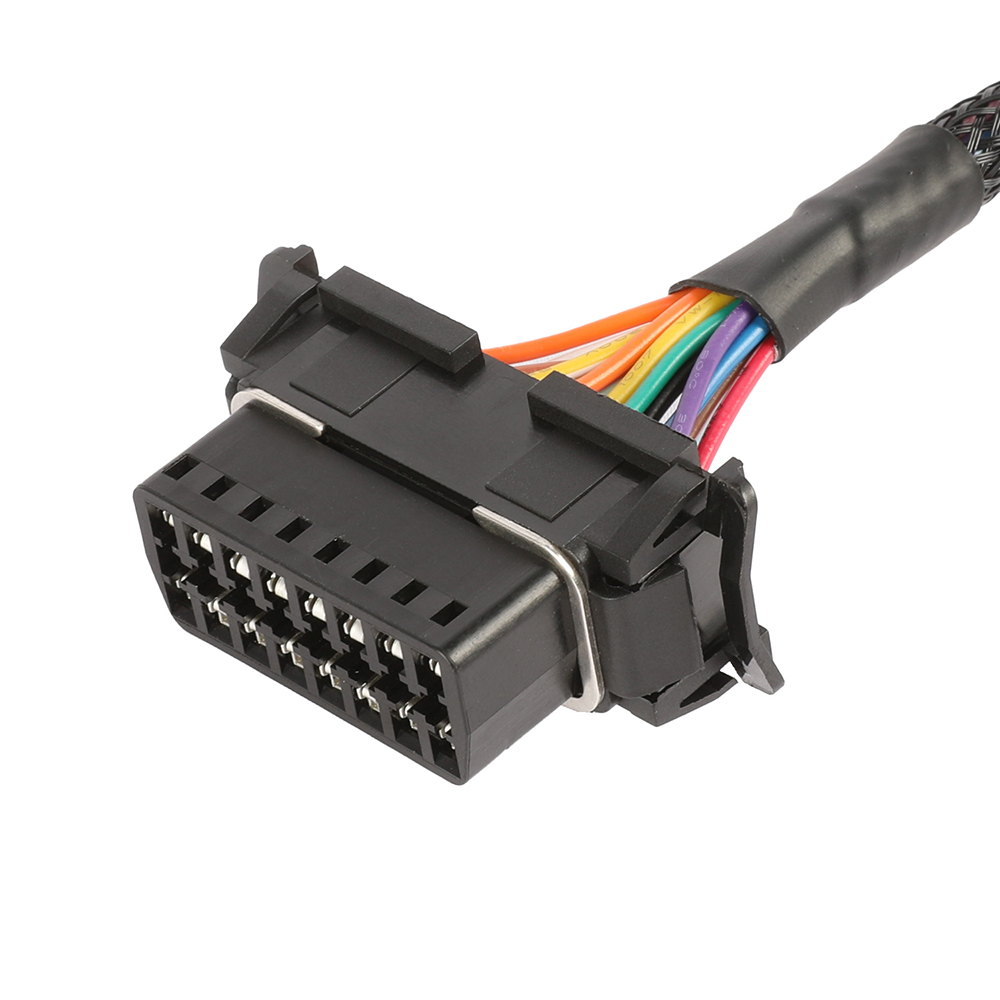 OBDII 16PIN Male To Female KIT Connector With Micro-fit 2Pin Power Connector