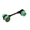 Green 2 J 1939 9 9-pin male to 6-pin female cable