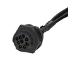 9PIN TYPE1 MALE GRAY TO 9P TYPE1 Screw FEMALE BLACK WITH JAE 12PIN splittet y j1939 deutsch splitter cable For Teleinformation p
