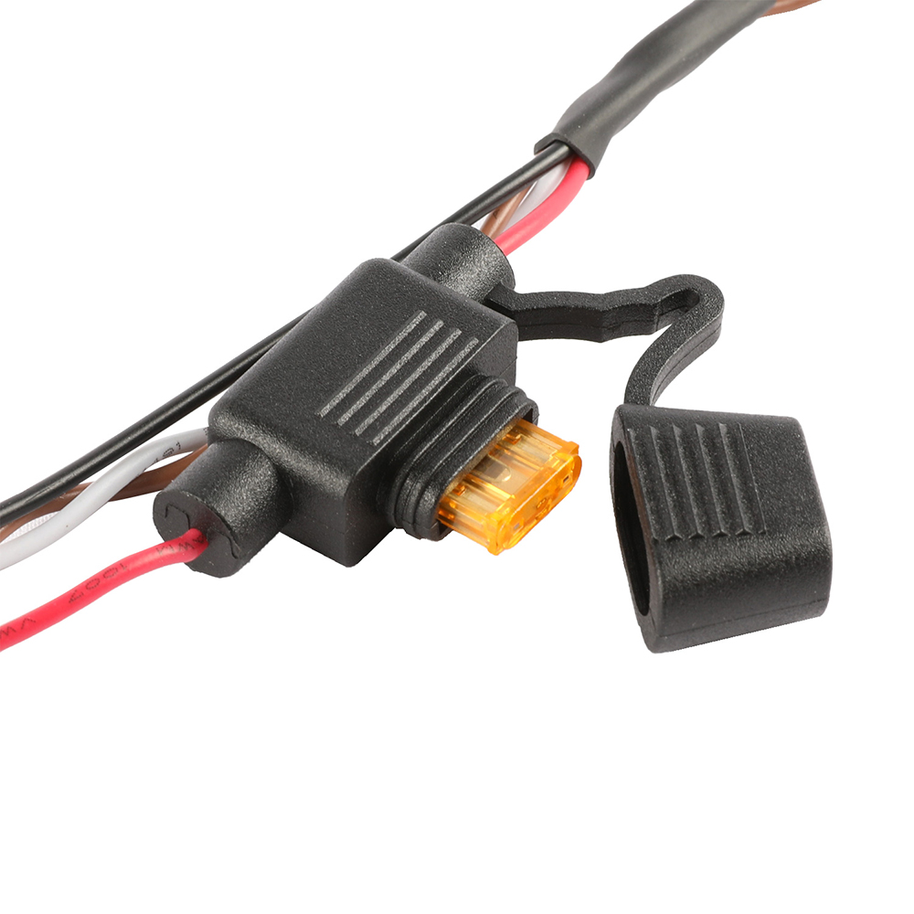 Universal J1939-9Pin ELD cable to Micro-fit 6Pin Power Connector with Brackets and Fuse